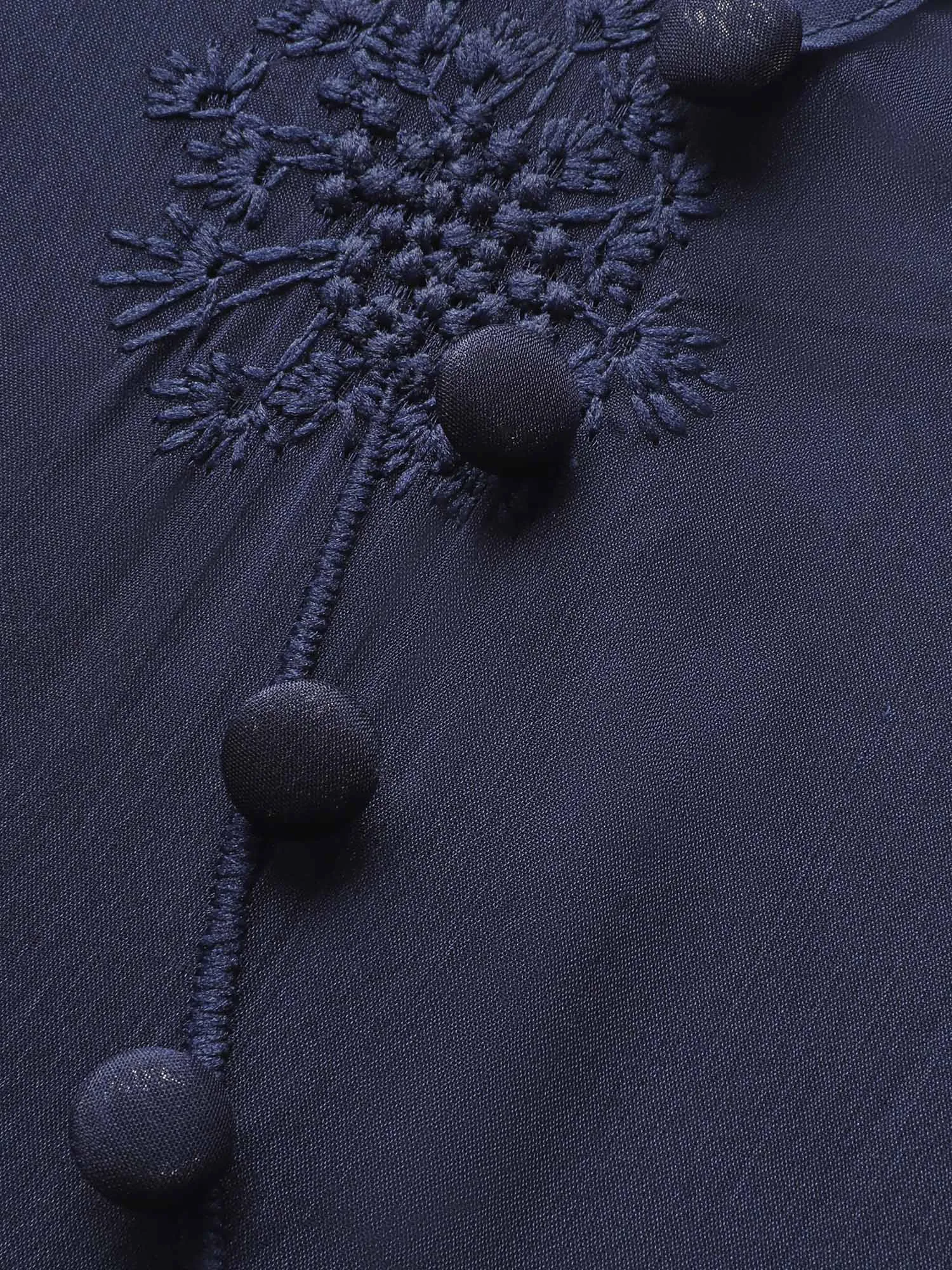 Chiffon Floral Embroidered Mesh Blouse sold by Bloomchic product image thumbnail 5