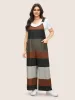 Colorblock Patchwork Patched Pocket Overall Jumpsuit sold by Bloomchic
