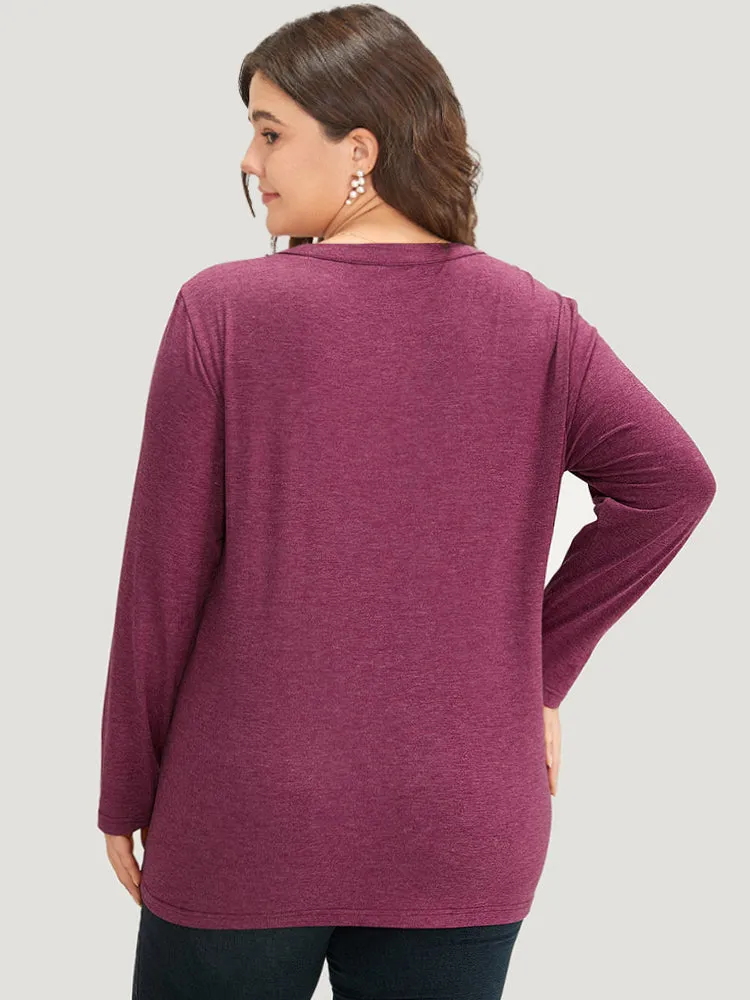 Notched Pleated Button Up T-shirt sold by Bloomchic product image thumbnail 4