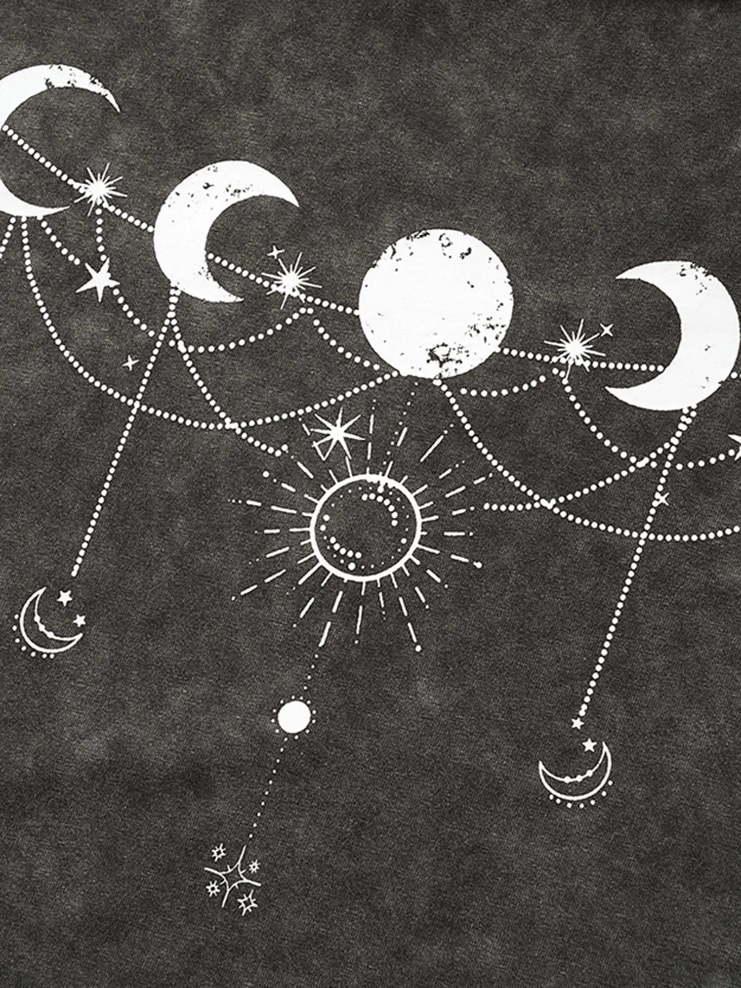 Moon & Star Print Vintage Graphic T-shirt sold by Bloomchic product image thumbnail 5
