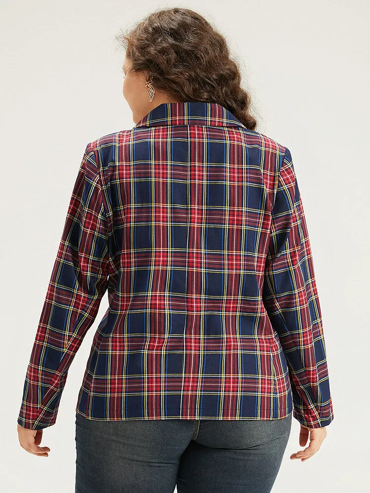 Plaid Metal Detail Pocket Blazer sold by Bloomchic product image thumbnail 3