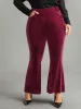 Rhinestone Velvet Polka Dot Flare Leg Pants sold by Bloomchic