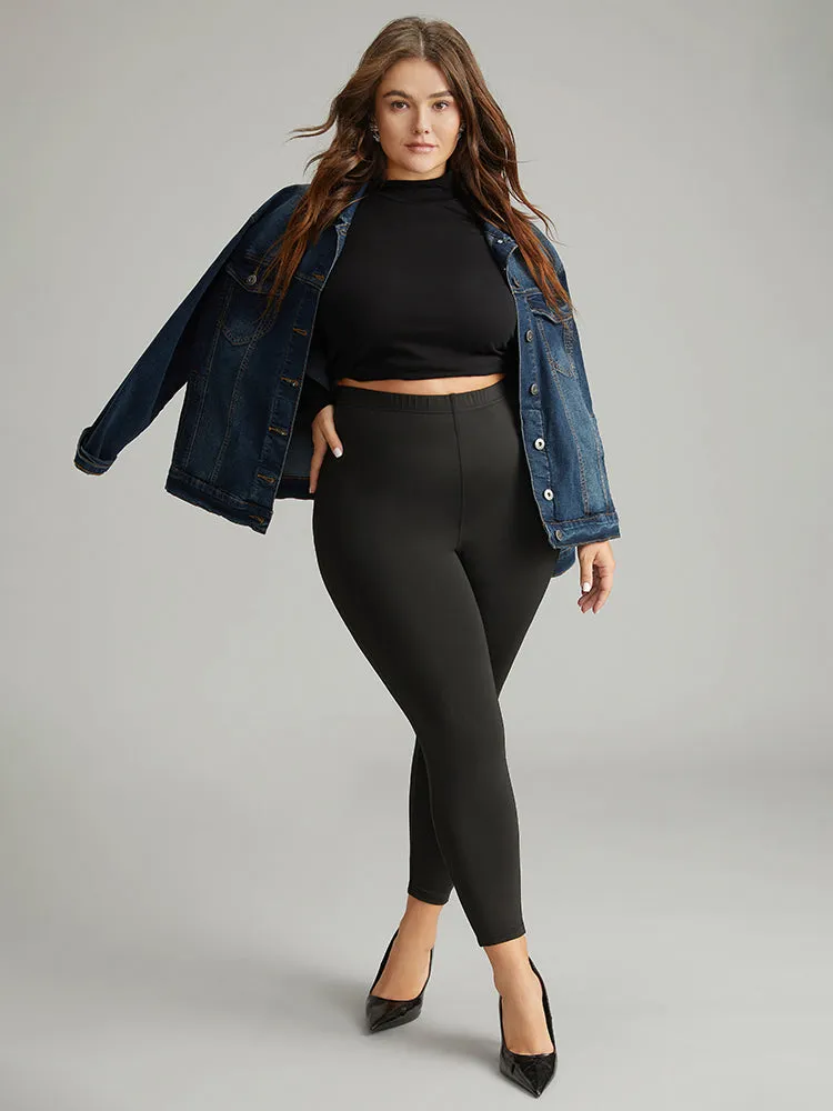 Stretchy-Fit Rhinestone Elastic Waist Leggings sold by Bloomchic product image thumbnail 4