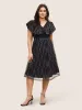 Sequin Patchwork Pocket Flutter Cap Sleeve Dress sold by Bloomchic