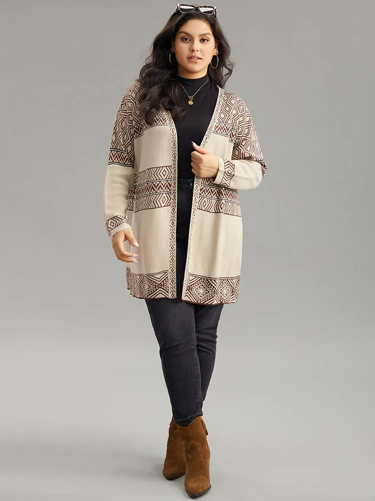 Geometric Open Front Cardigan sold by Bloomchic product image thumbnail 5