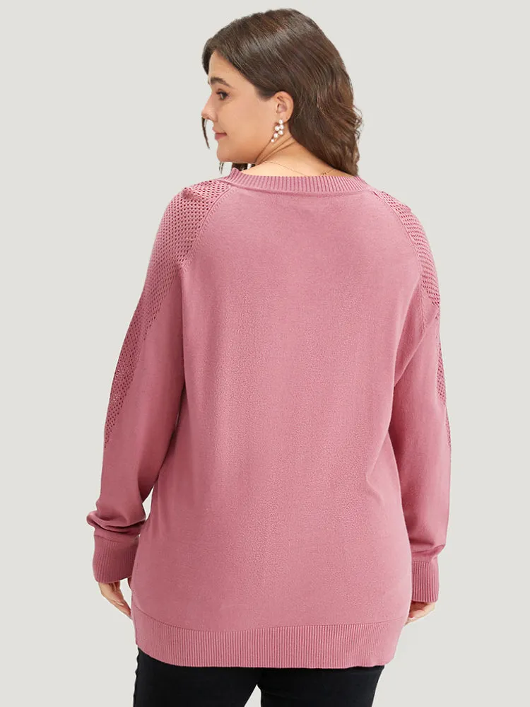 Supersoft Essentials Solid Cut Out Patchwork Pullover sold by Bloomchic product image thumbnail 2