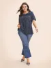 Polka Dot Split Hem Pleated Blouse sold by Bloomchic