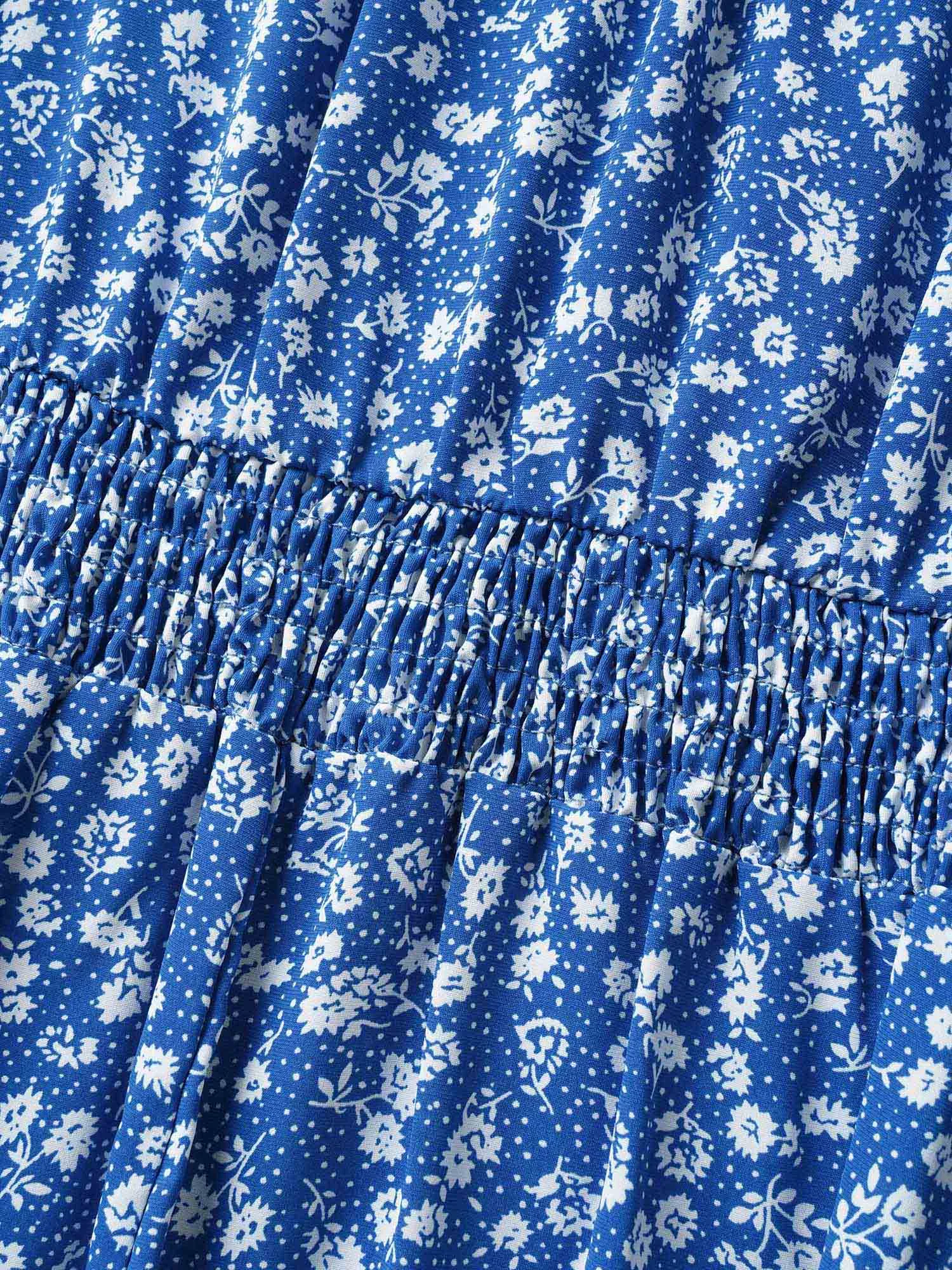 Square Neck Ditsy Floral Raglan Sleeve Dress sold by Bloomchic product image thumbnail 5