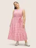 Gingham Elastic Waist Sleeveless Maxi Dress sold by Bloomchic