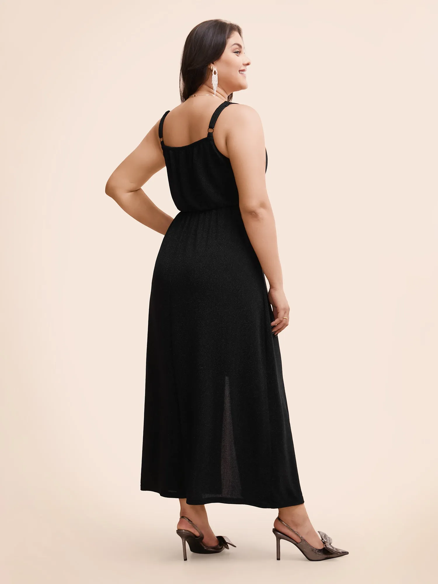Twist Front Split Hem Cami Dress sold by Bloomchic product image thumbnail 3