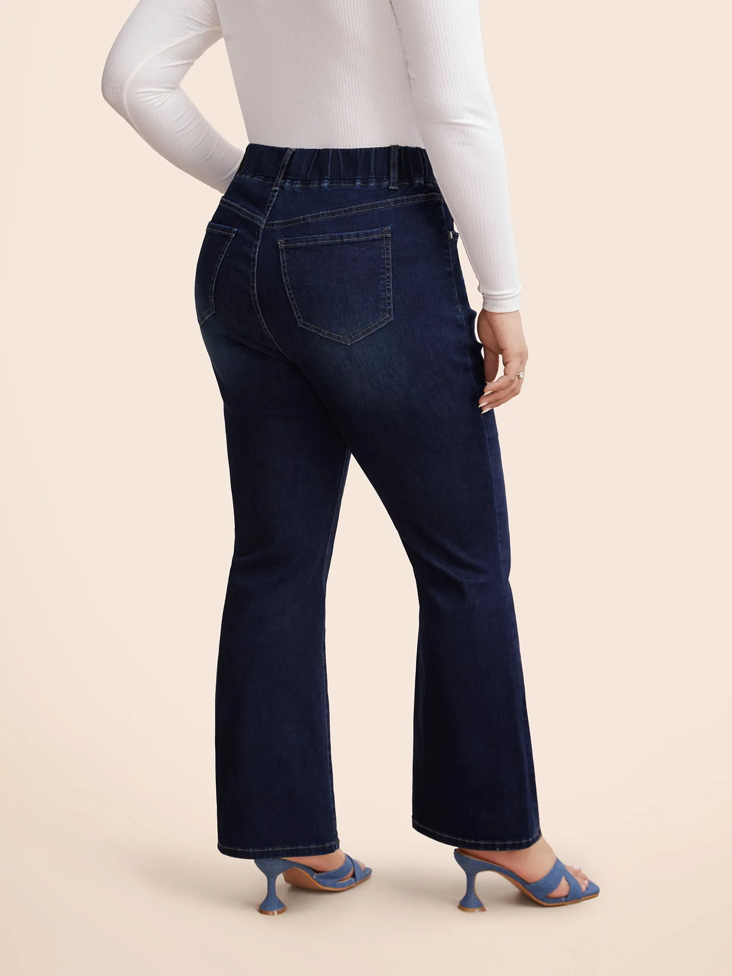 High Stretch Dark Wash Bootcut Jeans sold by Bloomchic product image thumbnail 2