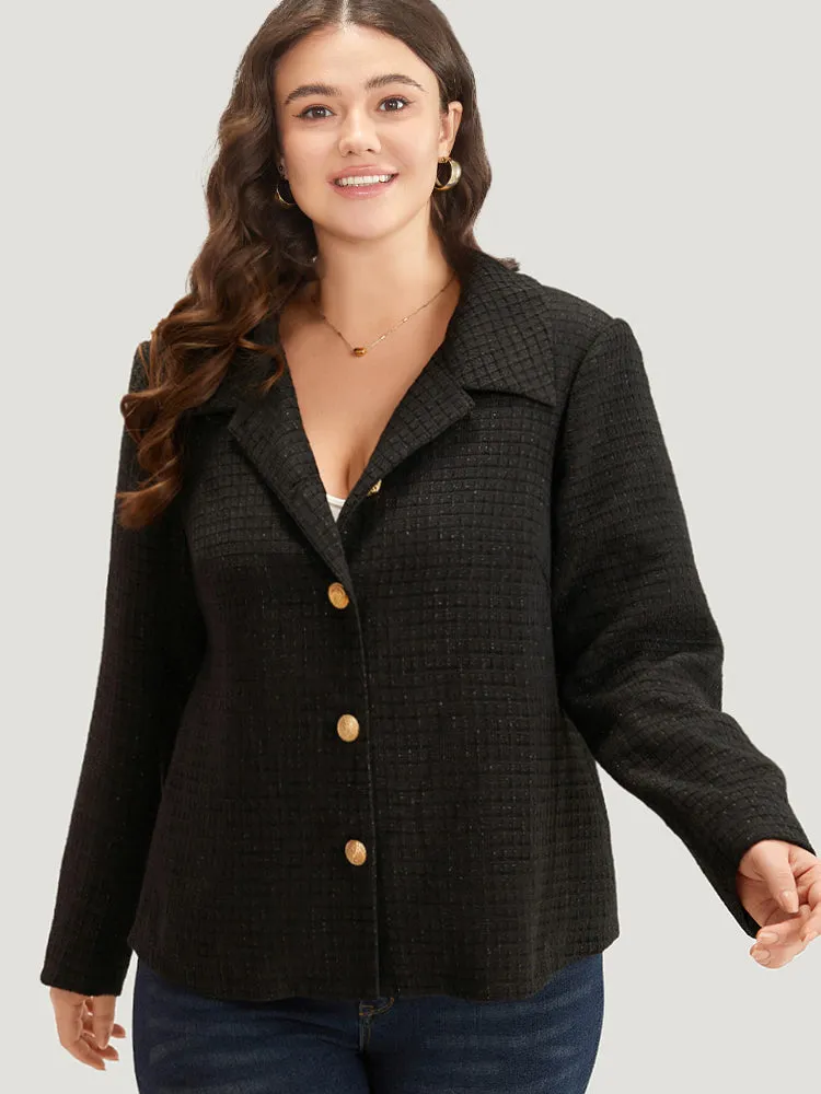 Plain Suit Collar Texture Button Up Blazer sold by Bloomchic product image thumbnail 5