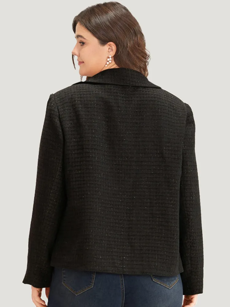 Plain Suit Collar Texture Button Up Blazer sold by Bloomchic product image thumbnail 2