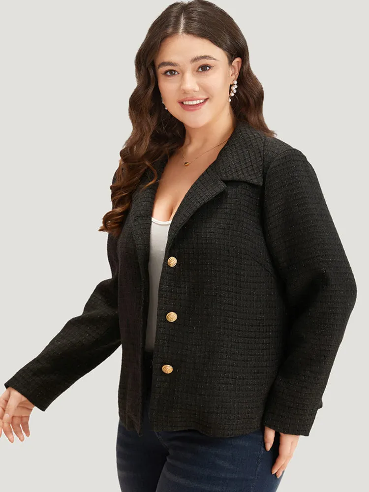 Plain Suit Collar Texture Button Up Blazer sold by Bloomchic product image thumbnail 3