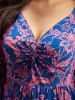 Floral Twist Front Pocket Lantern Sleeve Dress sold by Bloomchic