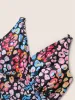 Leopard Print Ruched One Piece Swimsuit sold by Bloomchic