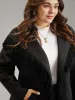 Tassels Trim Plain Lapel Collar Belted Coat sold by Bloomchic