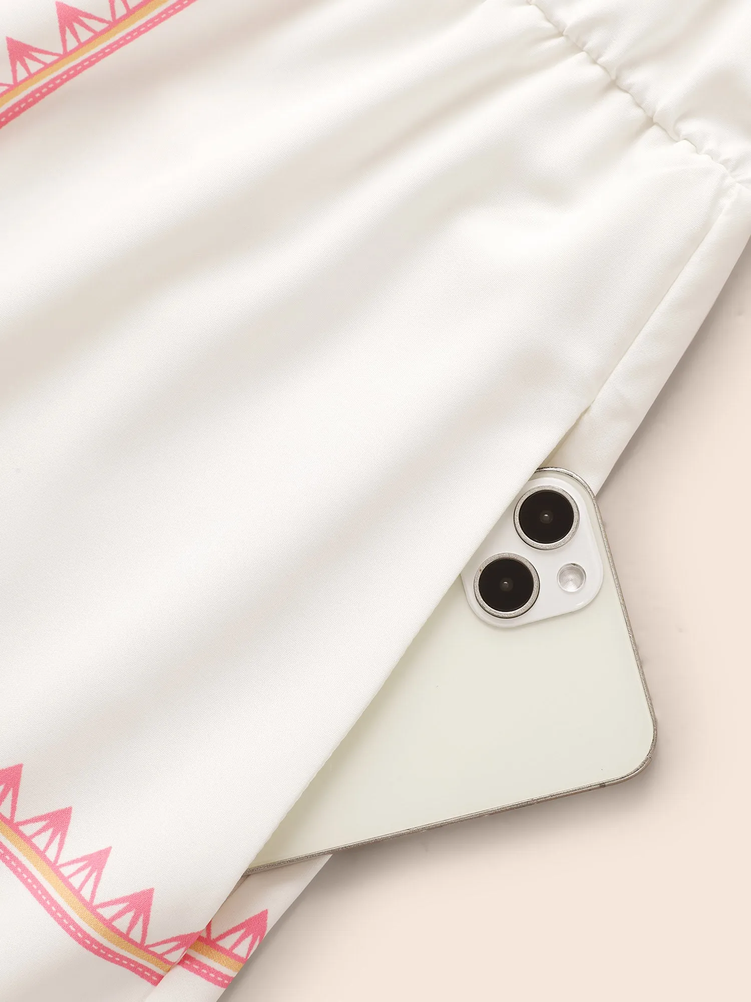 Bandana Notched Collar Lantern Sleeve Dress sold by Bloomchic product image thumbnail 5