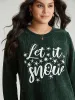 Christmas Letter Thick Corduroy T-shirt sold by Bloomchic