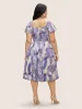 Watercolor Floral Bubble Hem Pockets Dress sold by Bloomchic