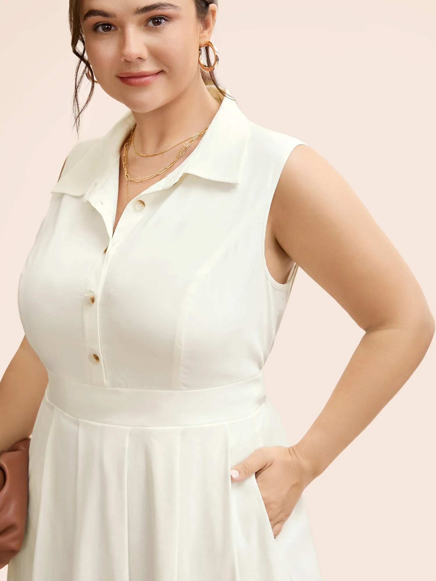 Stretch Woven Midfielder Midi Dress sold by Bloomchic product image thumbnail 4