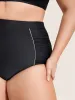 Contrast Trim Ruched High Rise Swim Bottom sold by Bloomchic