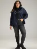 Cotton Button Fly Drawstring Hem Coat sold by Bloomchic