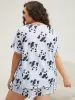 Panda Print Crew Neck Sleep Top sold by Bloomchic
