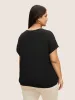 Plain Overlap Collar Dolman Sleeve Blouse sold by Bloomchic