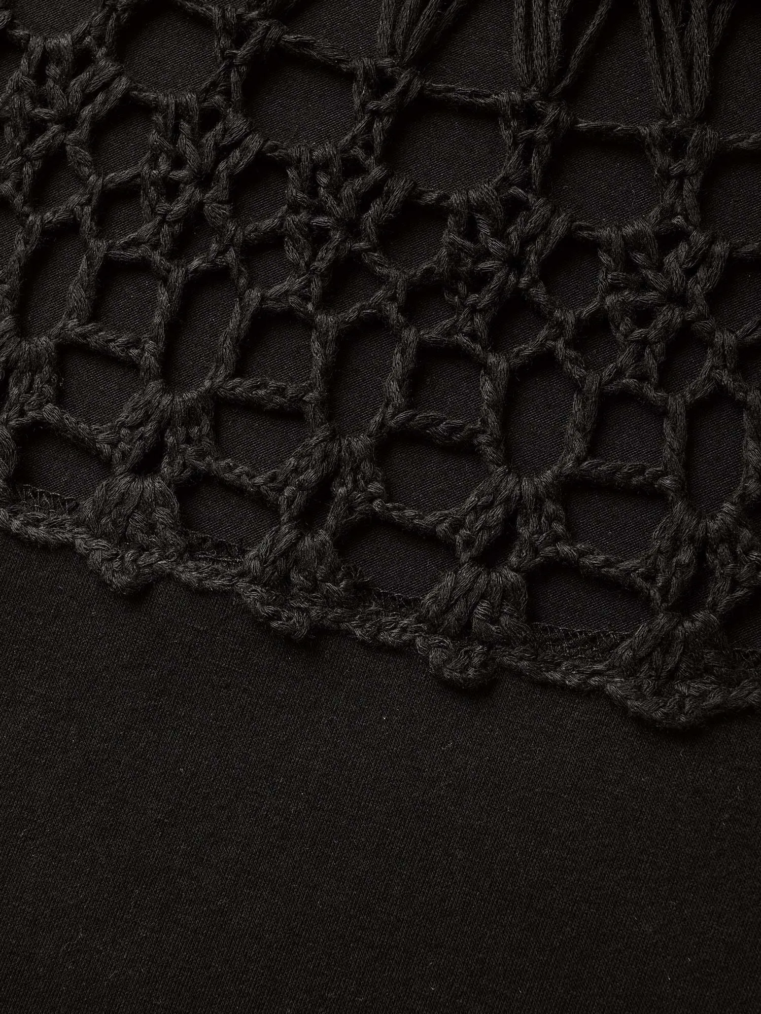 Solid Crew Neck Cut Out Patchwork T-shirt sold by Bloomchic product image thumbnail 5