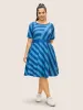Round Neck Striped Raglan Sleeve Dress sold by Bloomchic