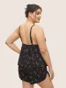 Cherry Print Adjustable Straps Loungewear Set sold by Bloomchic