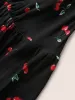 Cherry Print Adjustable Straps Loungewear Set sold by Bloomchic
