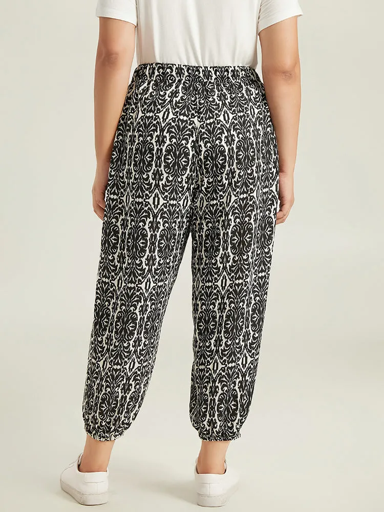 Boho Print Elastic Waist Harem Pants sold by Bloomchic product image thumbnail 5