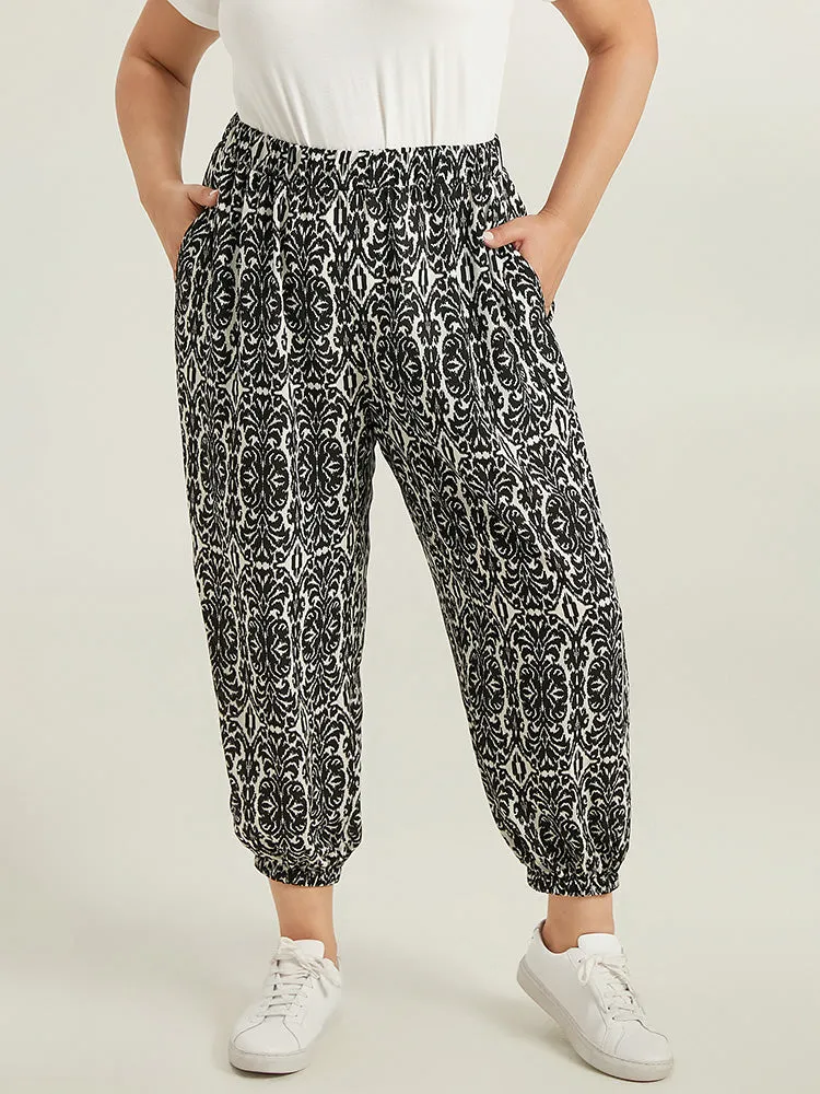Boho Print Elastic Waist Harem Pants sold by Bloomchic product image thumbnail 2