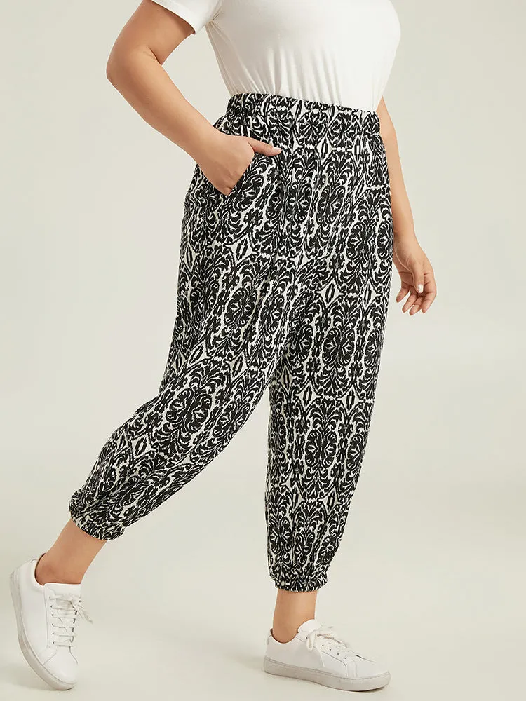 Boho Print Elastic Waist Harem Pants sold by Bloomchic product image thumbnail 3