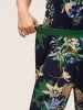 Natural Flowers Contrast Pocket Rib Knit Sleep Bottoms sold by Bloomchic
