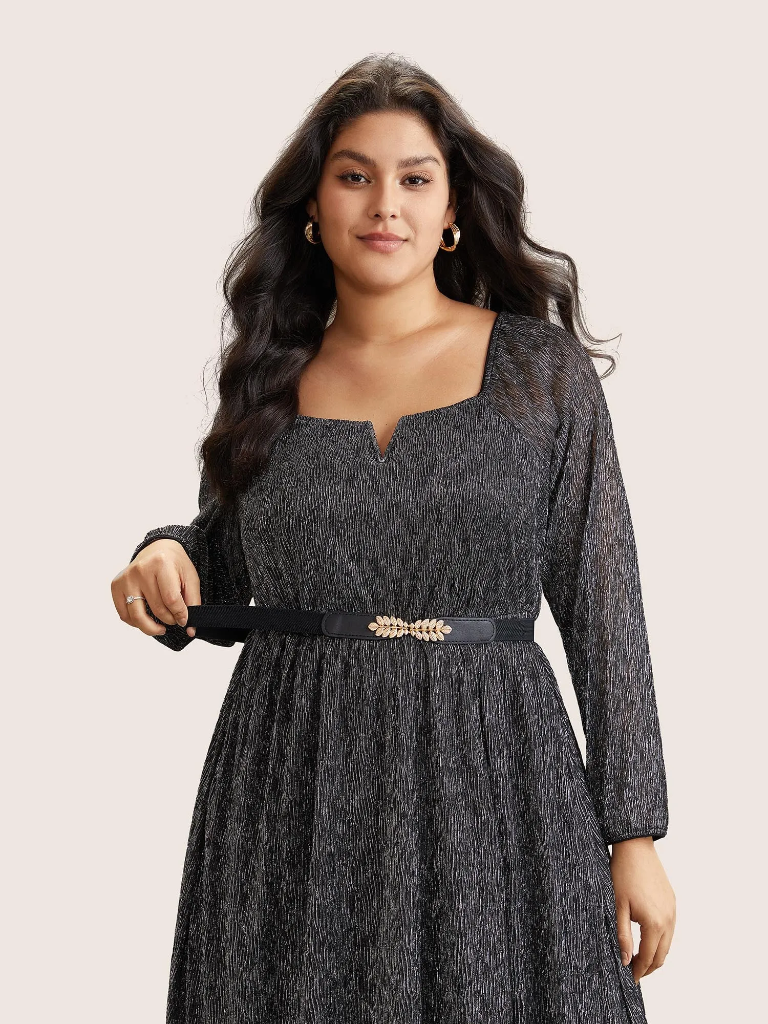 Metal Leaf Decor Belt sold by Bloomchic