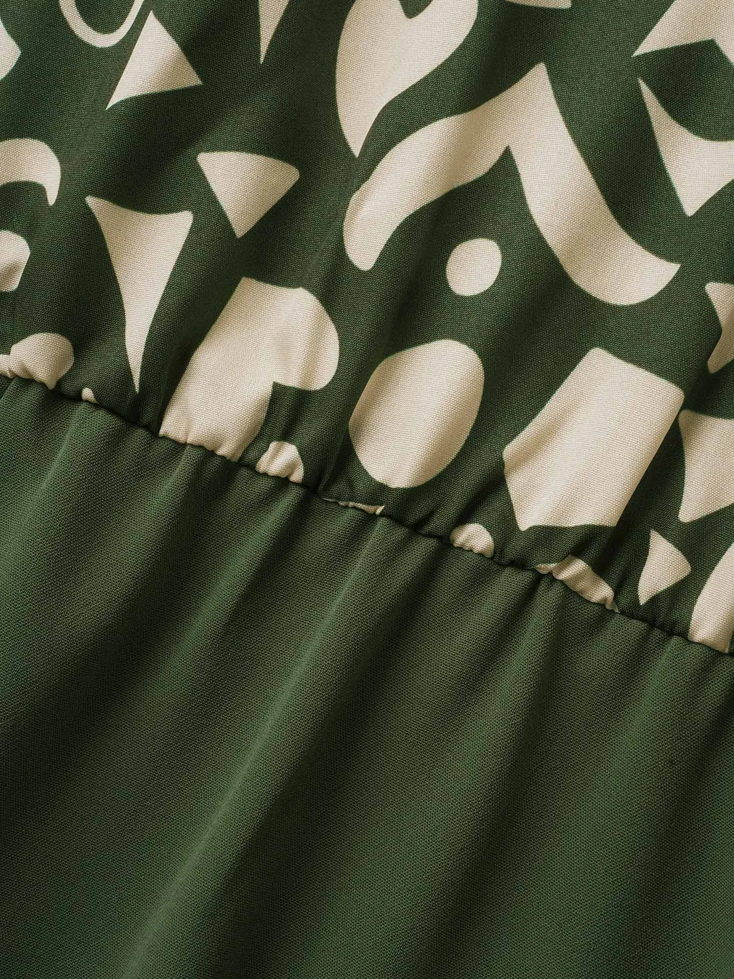 Contrast Splicing Elastic Waist Midi Dress sold by Bloomchic product image thumbnail 5