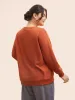 Round Neck Patchwork Drop Shoulder Sweatshirt sold by Bloomchic