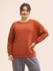 Round Neck Patchwork Drop Shoulder Sweatshirt sold by Bloomchic