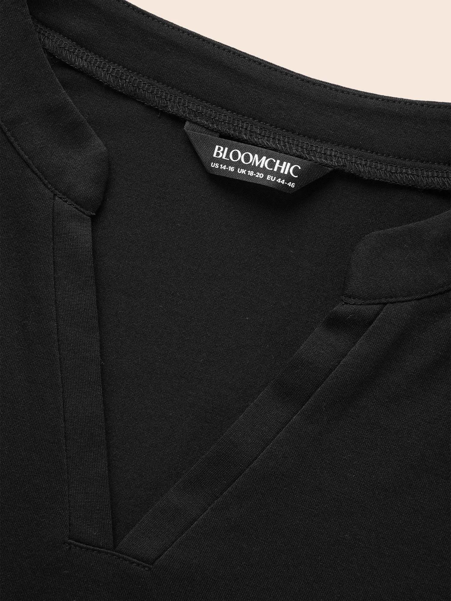 Floral Embroidered Notched Ruffle Sleeve T-shirt sold by Bloomchic product image thumbnail 5