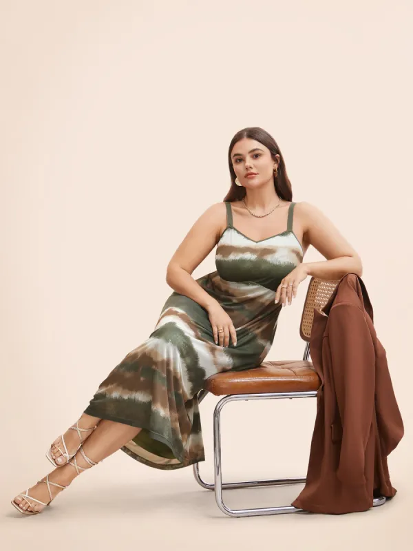 Gradient Print Adjustable Straps Cami Dress sold by Bloomchic