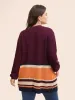 Colorblock Contrast Patched Pocket Open Front Cardigan sold by Bloomchic