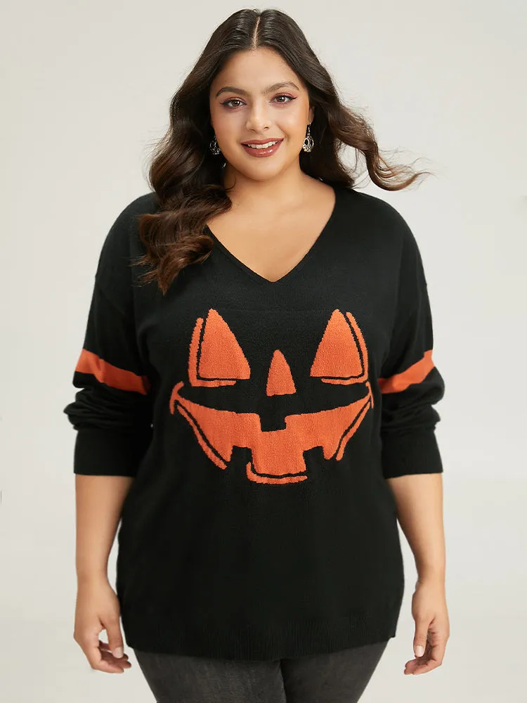 Anti-Pilling Halloween Graphic Pullover sold by Bloomchic