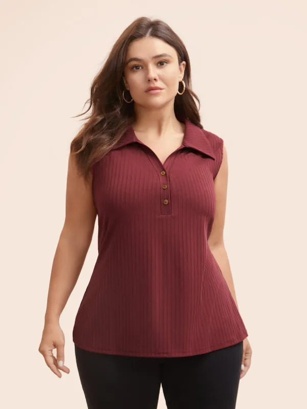 Shirt Collar Pit Strip Button Up Tank Top made by Bloomchic