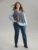 2-In-1 Striped Patchwork Waffle Knit Sweatshirt sold by Bloomchic