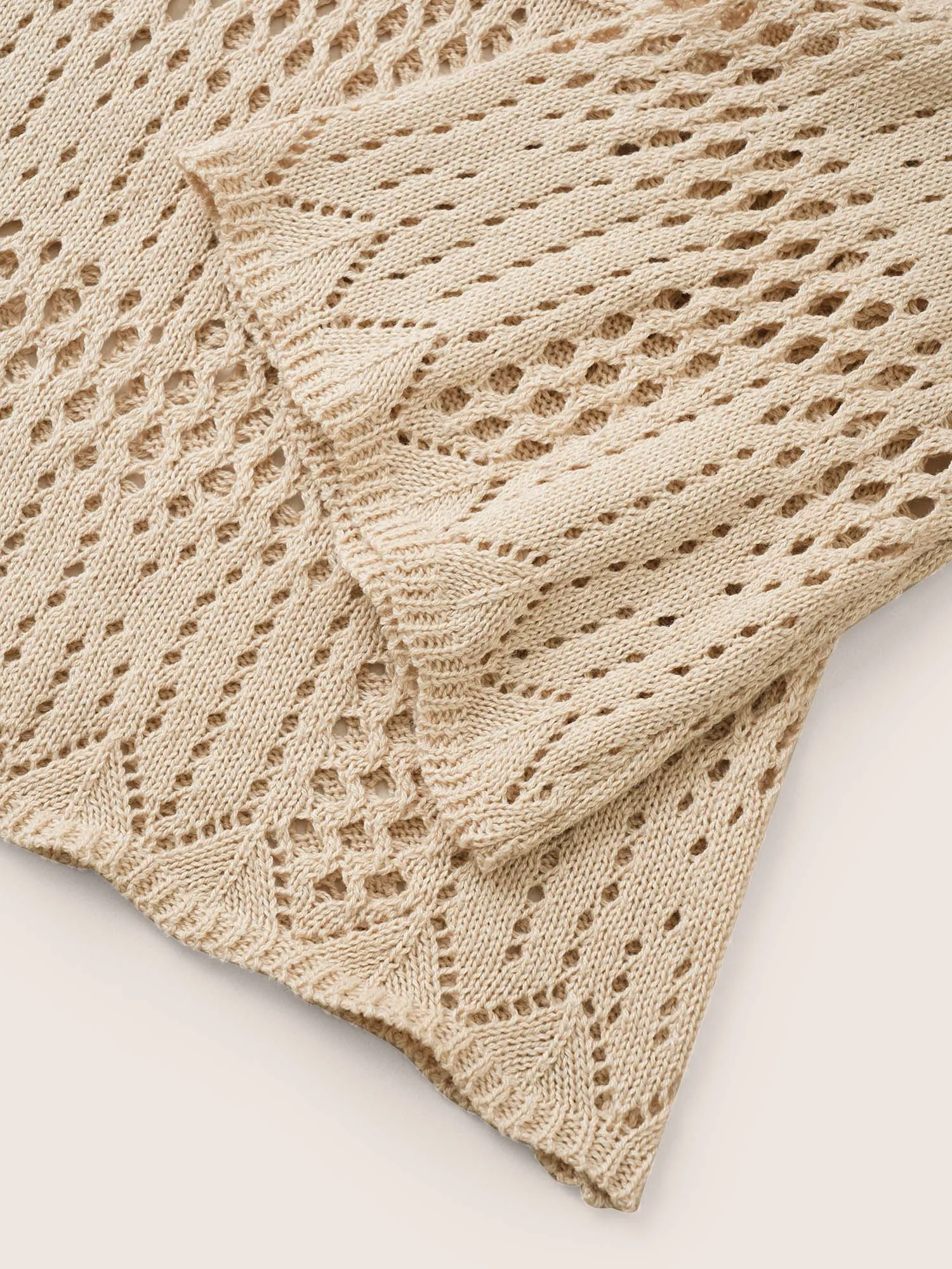 Plain Cable Knit Scoop Neck Bell Sleeve Pullover sold by Bloomchic product image thumbnail 5