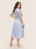Striped Drawstring Shirred Dolman Sleeve Dress sold by Bloomchic