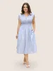 Striped Drawstring Shirred Dolman Sleeve Dress sold by Bloomchic